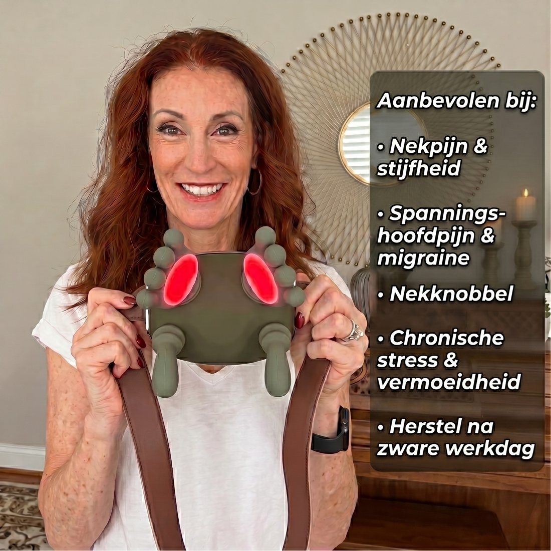 Thaiori nekmassager met rood licht – aanbevolen bij nekpijn en stijfheid