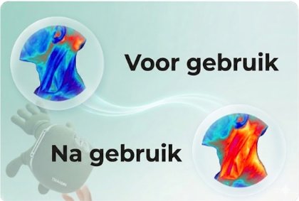 Thaiori nekmassager warmtebeeld nek voor en na gebruik
